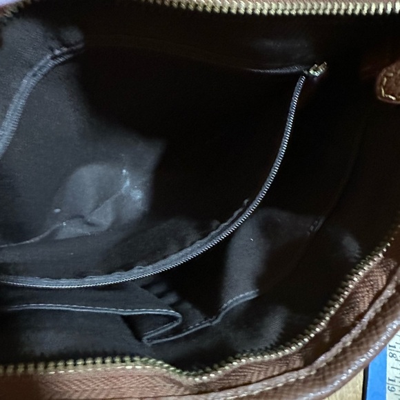 COACH FILE BAG IN TAN/ BROWN LINED SIGNATURE COATED CANVAS CROSSBODY F23866 - Picture 11 of 15